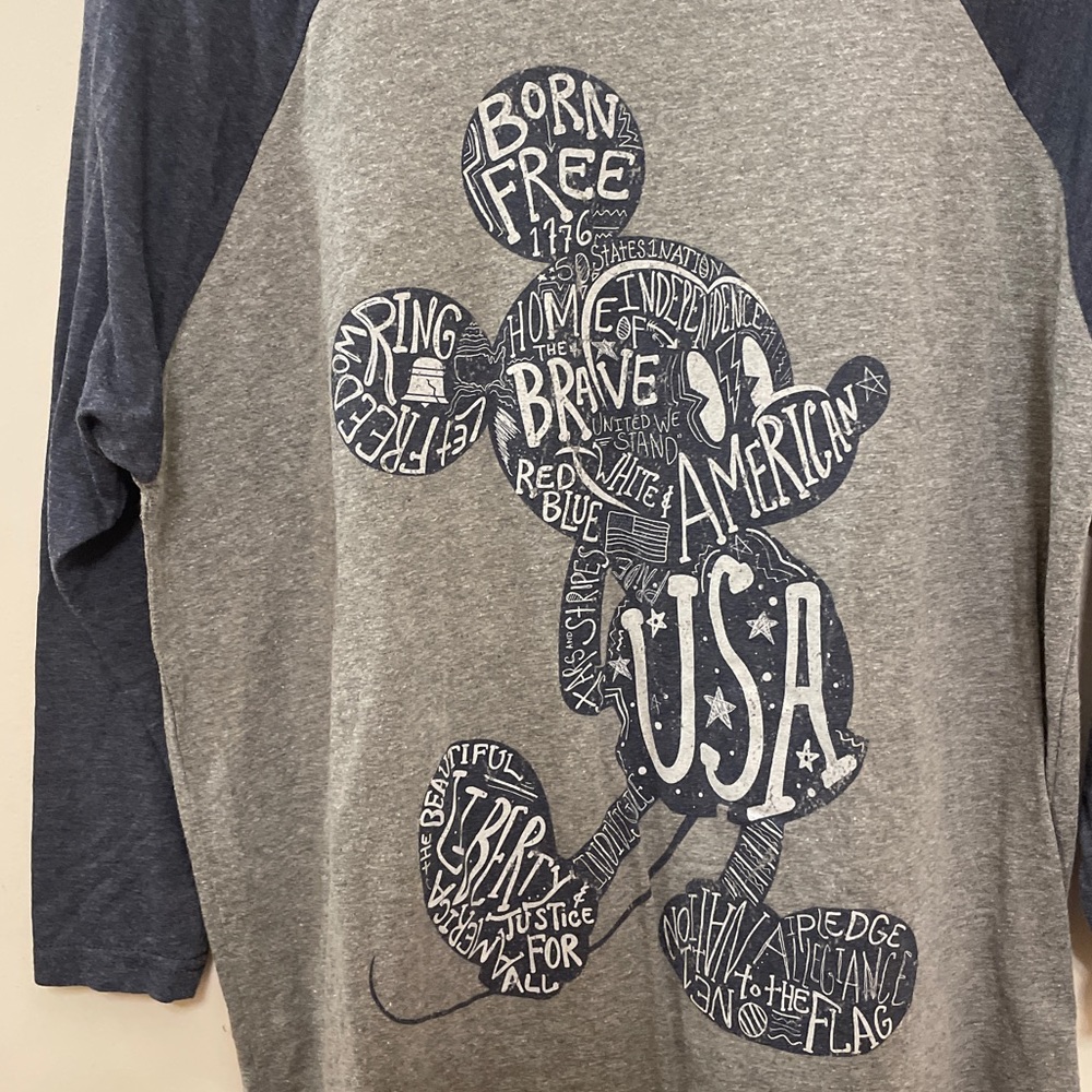Large Mickey 3/4 Sleeve Tee